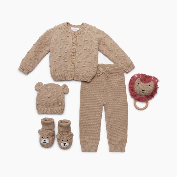 Loomsake 5-Piece Sweater Gift Set - Linen, 6-9 M.