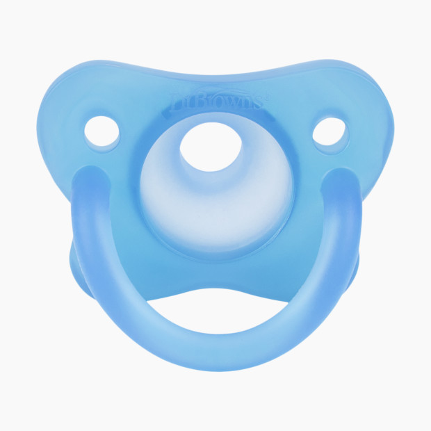Dr. Brown's Happypaci One-Piece Silicone Pacifier (3 pack) - Blue.