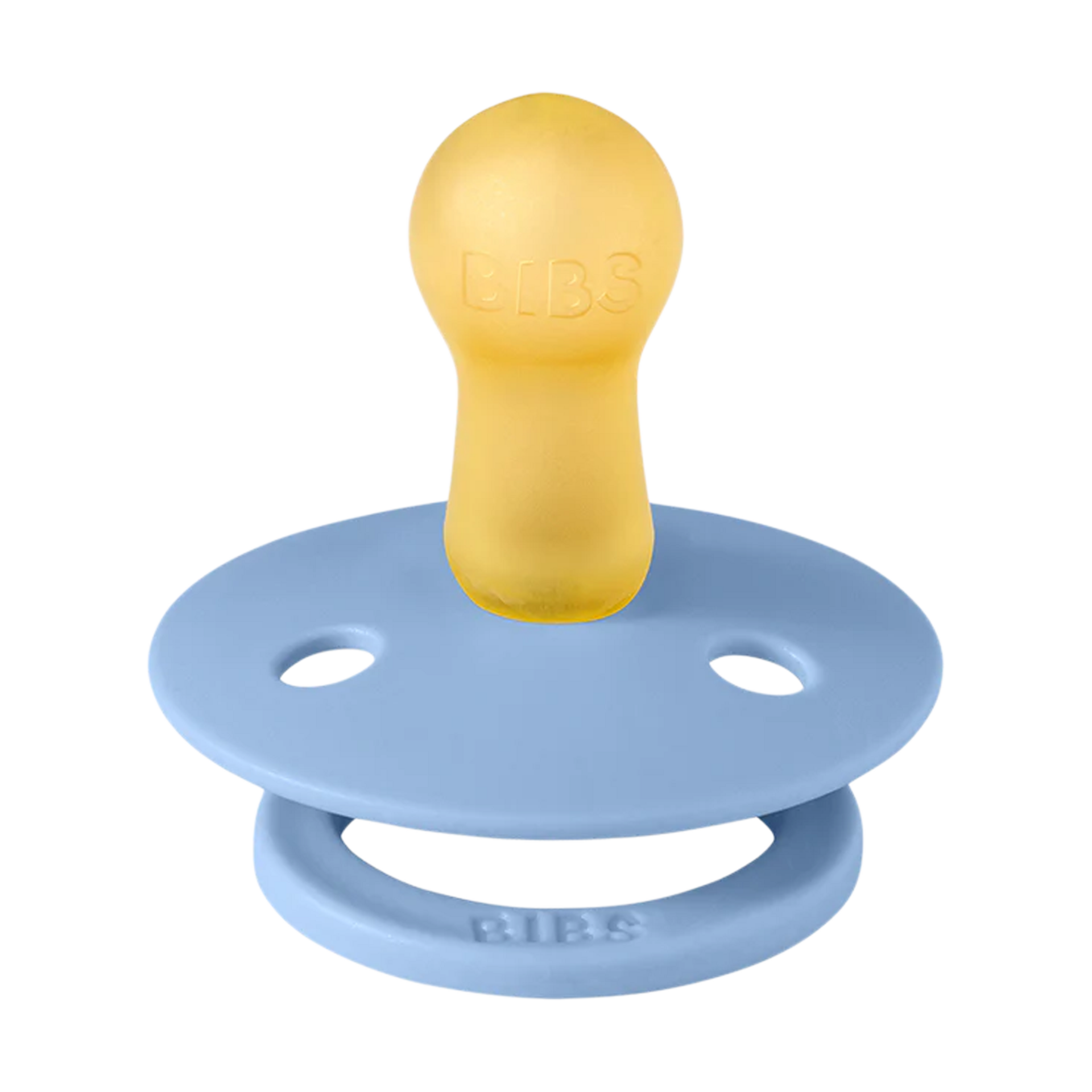 BIBS Studio Pin Colour Natural Rubber Pacificier (2-pack) - Sky Blue, Size 1.