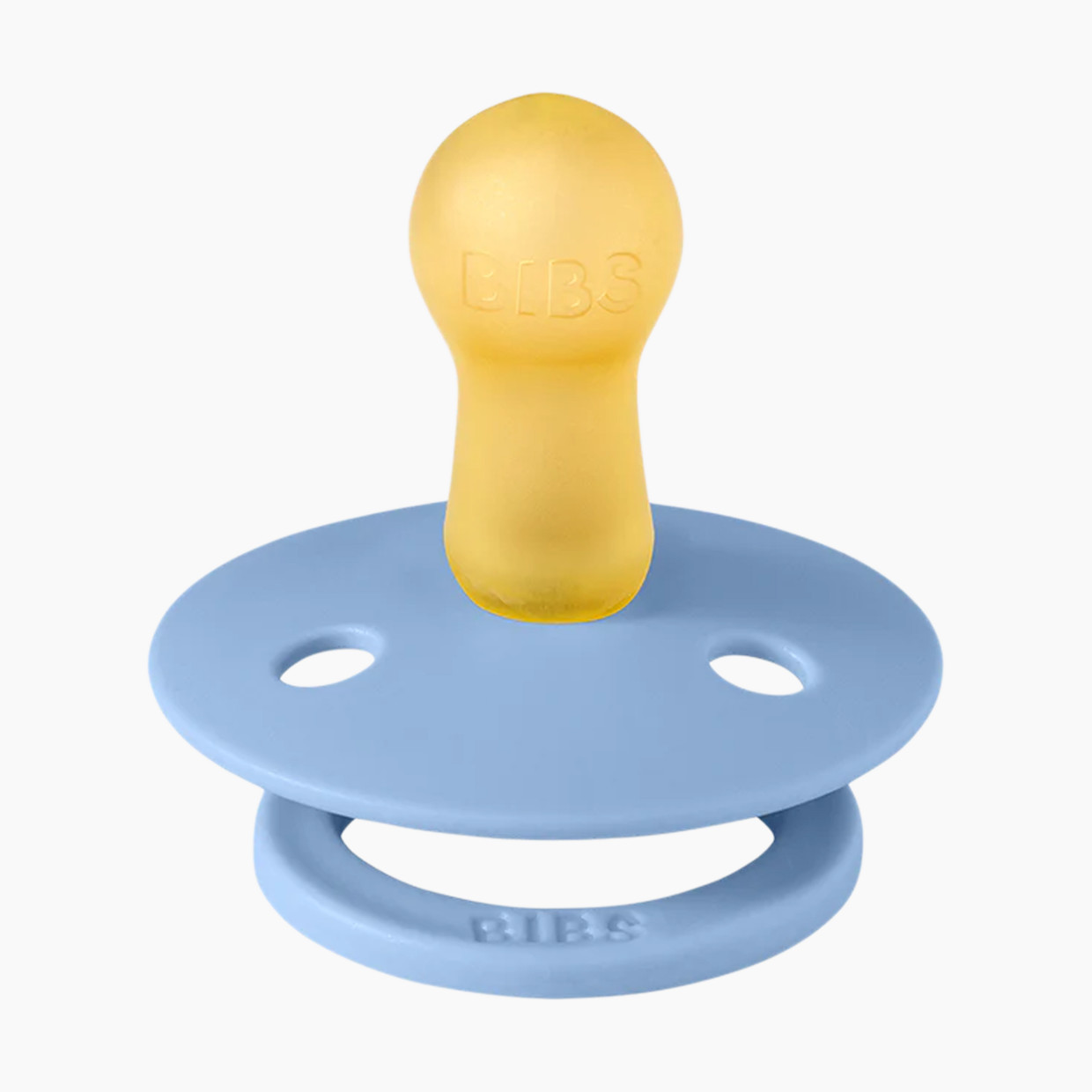 BIBS Studio Pin Colour Natural Rubber Pacificier (2-pack) - Sky Blue, Size 1.