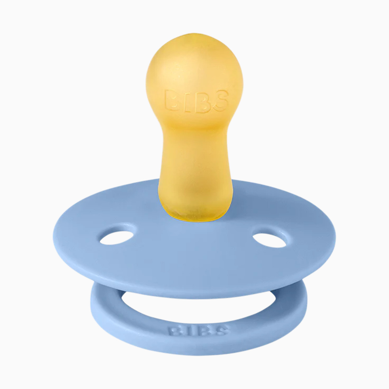 BIBS Studio Pin Colour Natural Rubber Pacificier (2-pack) - Sky Blue, Size 1.