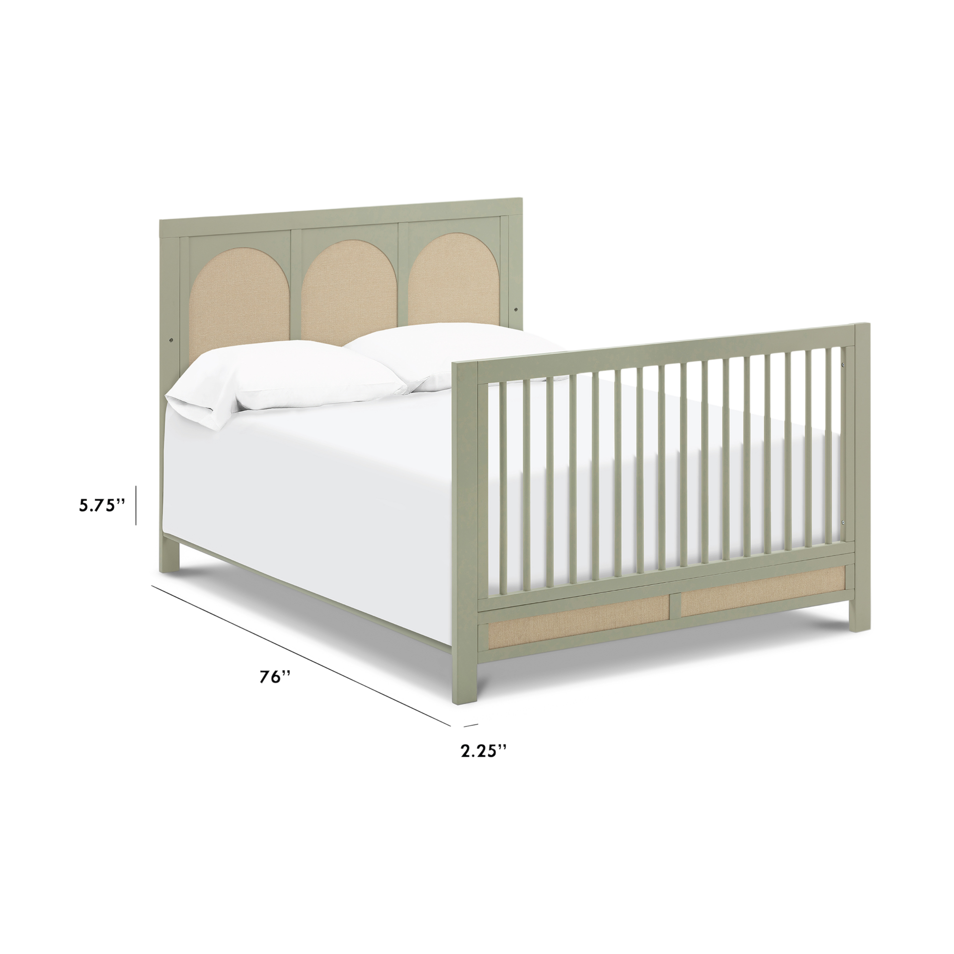 Namesake Full Size Bed Conversion Kit - French Sage.