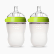 Comotomo Baby Bottle Double Pack, Green, 8oz