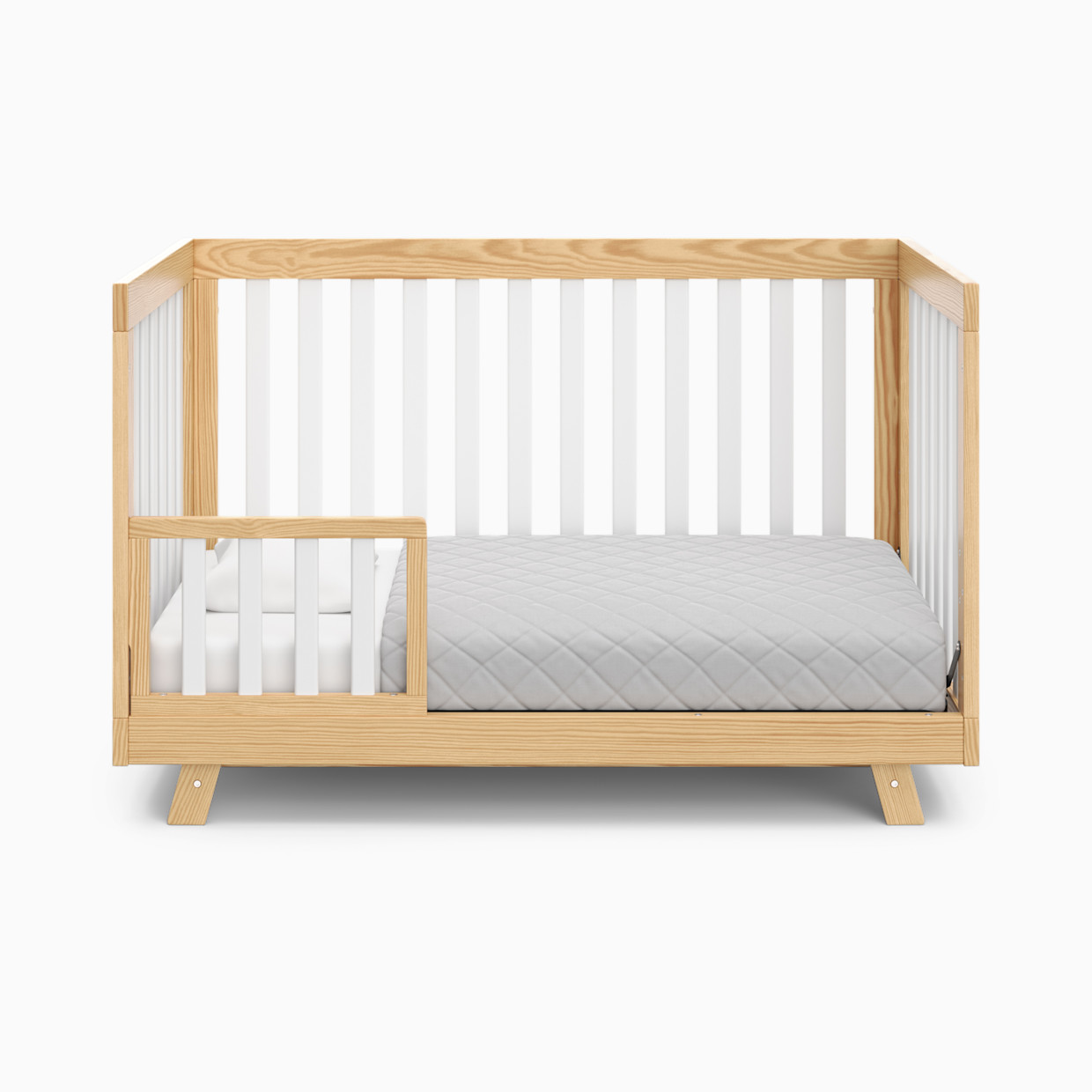 Storkcraft Universal Toddler Guardrail (Slats) - Natural And White.