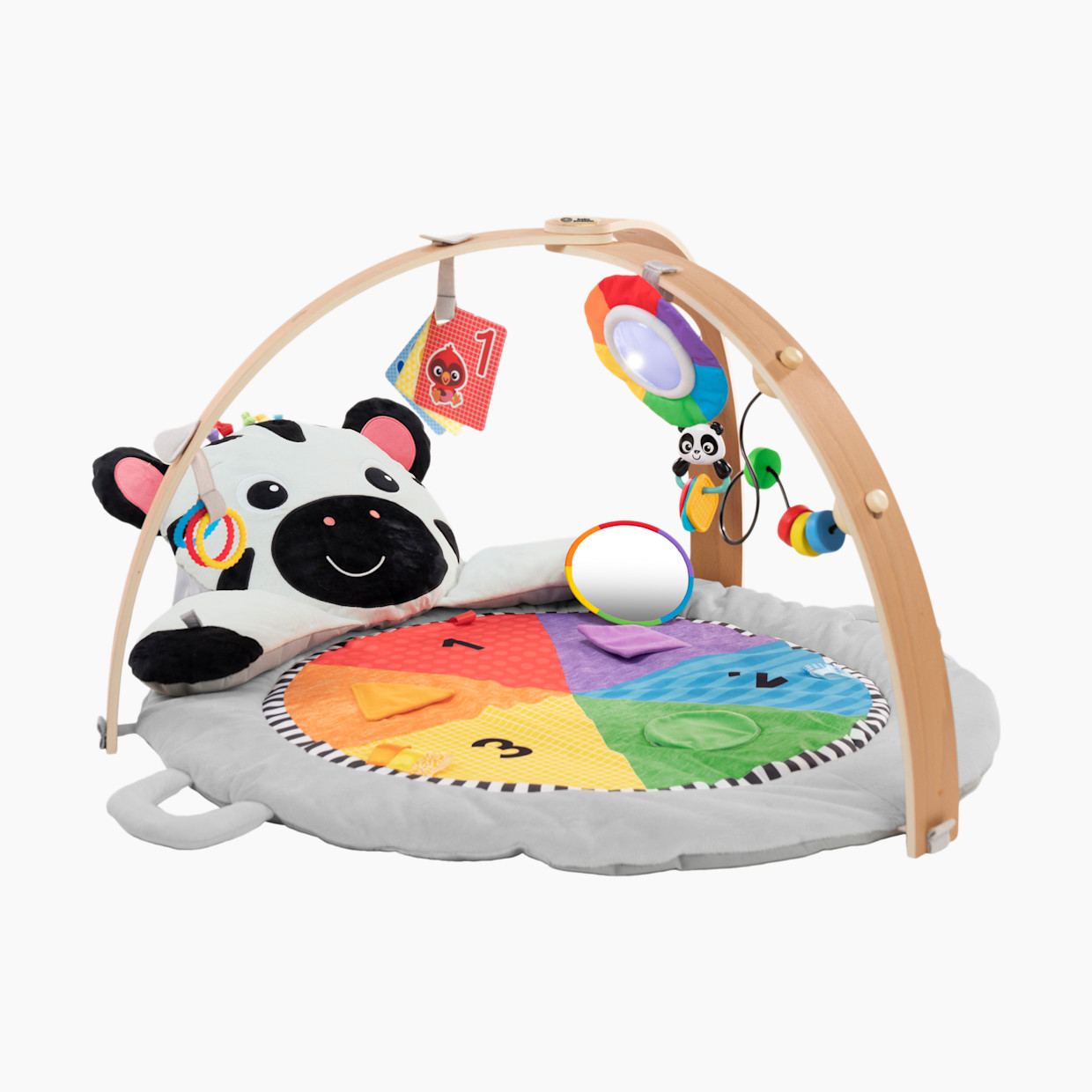 Baby Einstein Zen’s Milestone Push Activity Gym with Wooden Toy Bar.