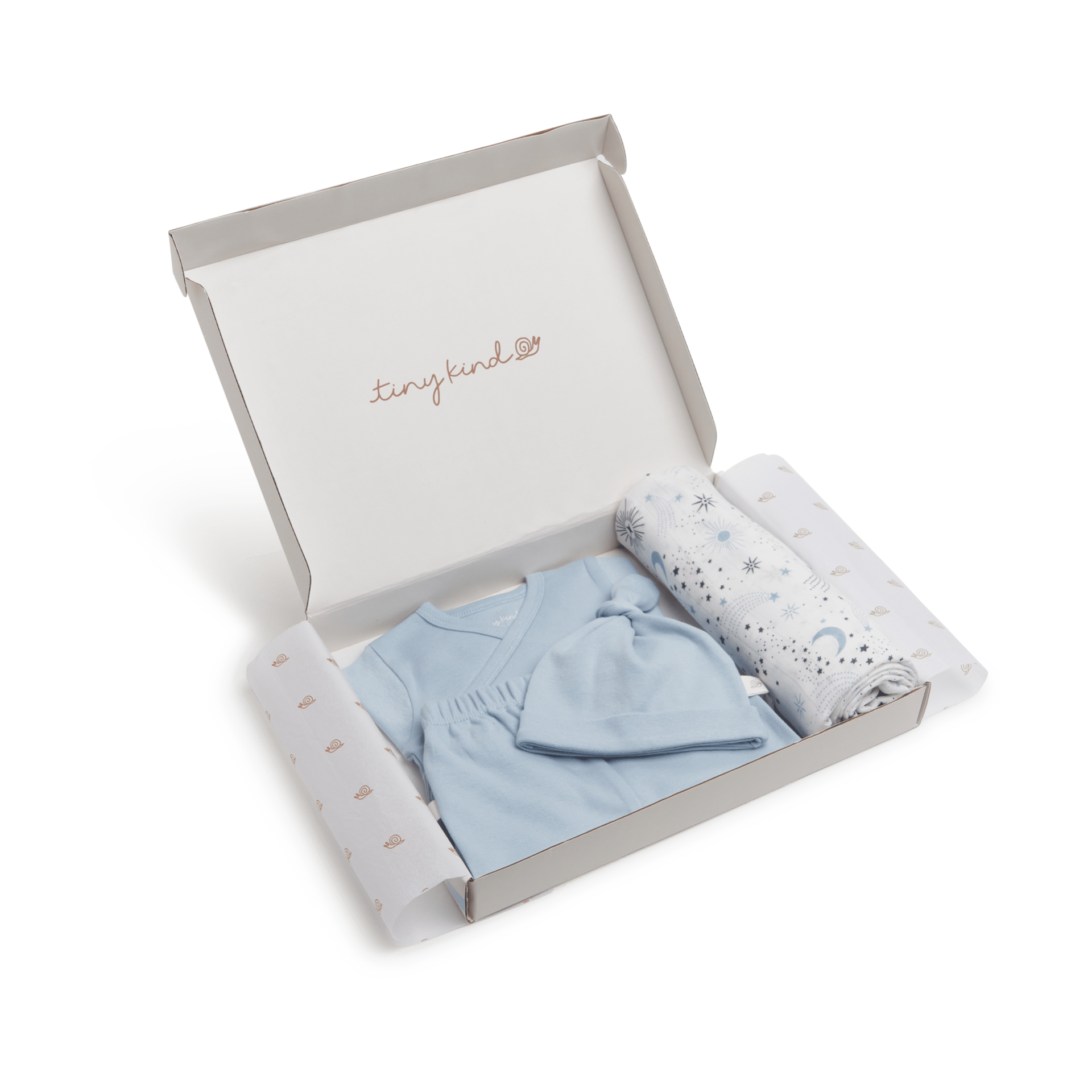 Tiny Kind New Arrivals Organic 4 Piece Gift Set - Starry Night, Newborn.