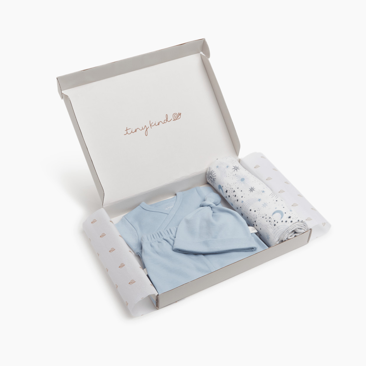 Tiny Kind New Arrivals Organic 4 Piece Gift Set - Starry Night, Newborn.