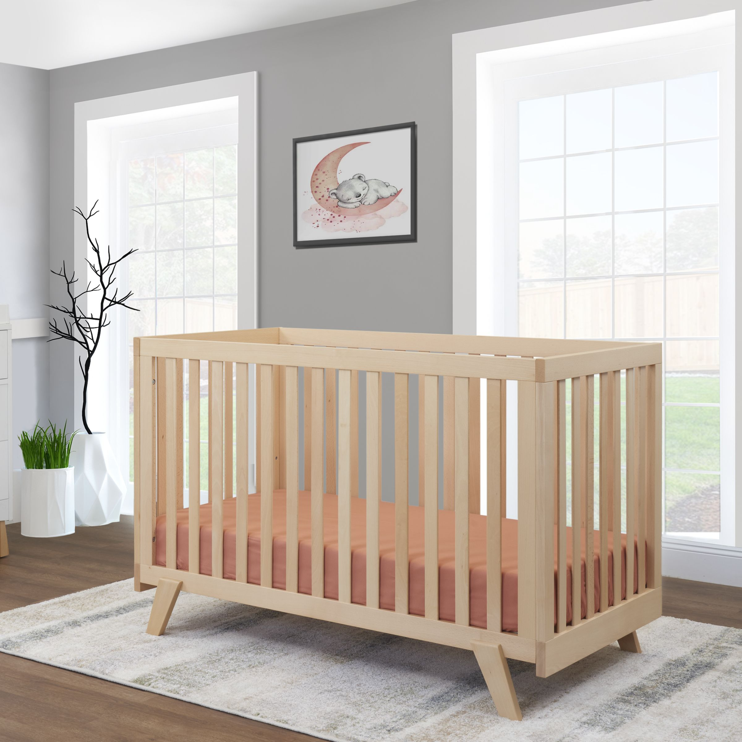 Sorelle Luce Crib - Natural Wood.