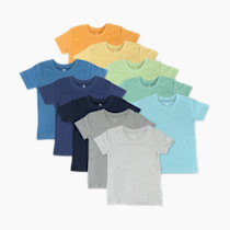 HonestBaby Multipack Short Sleeve T-Shirt Tee 100% Organic Cotton Infant Baby, Toddler, Little Kids Boys, Girls, Unisex