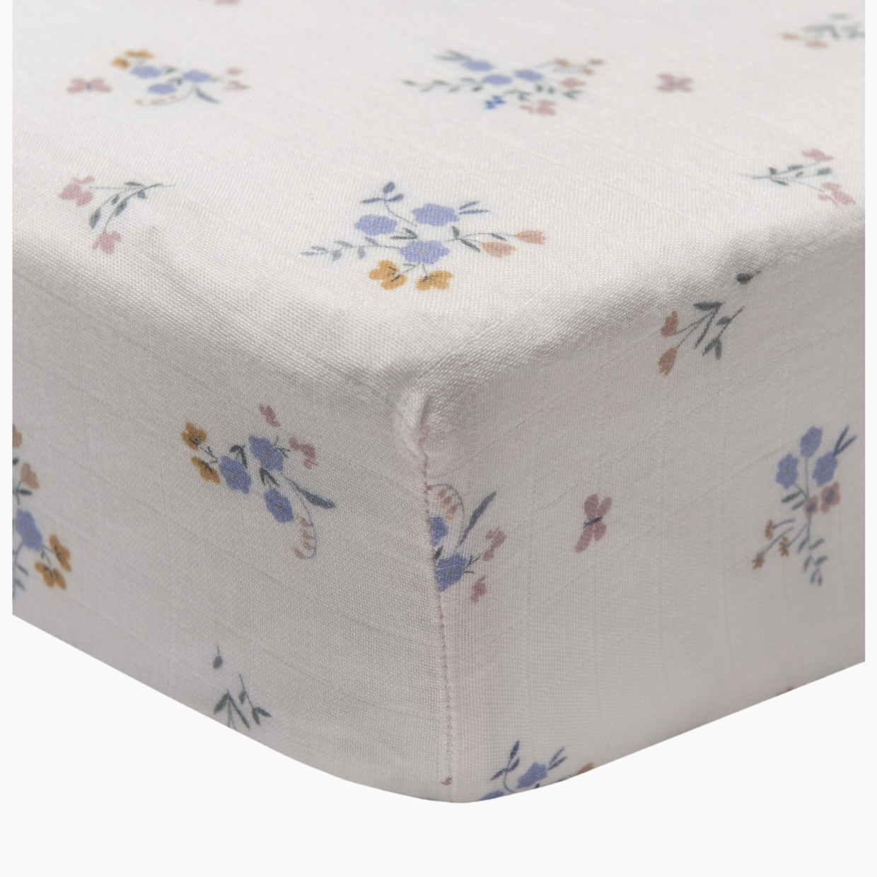 Loulou Lollipop Cotton & Bamboo Fitted Crib Sheet - Ditsy Floral.