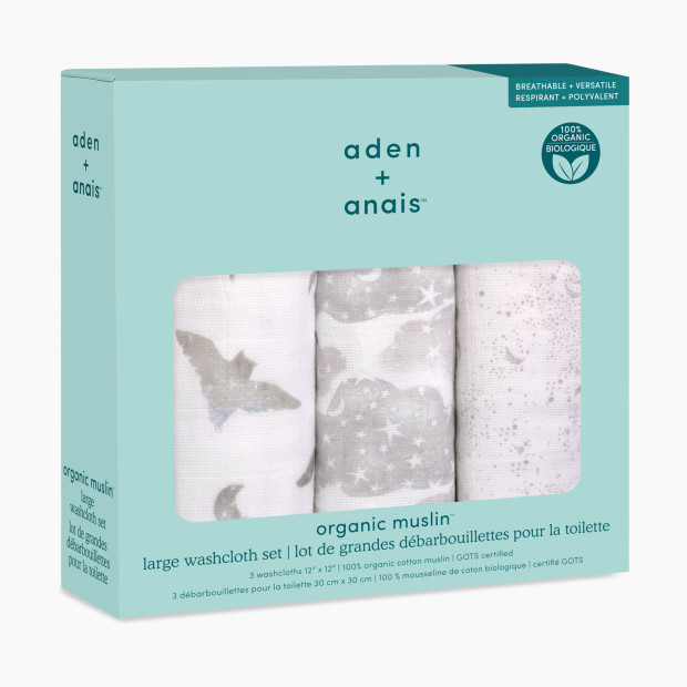 Aden + Anais Organic Washcloth (3 Pack) - Map The Stars.
