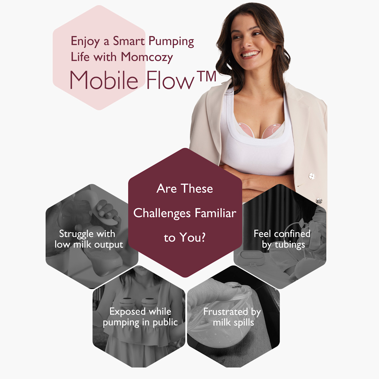 Momcozy M9 Wearable Electric Breast Pump with Smart App - Double.