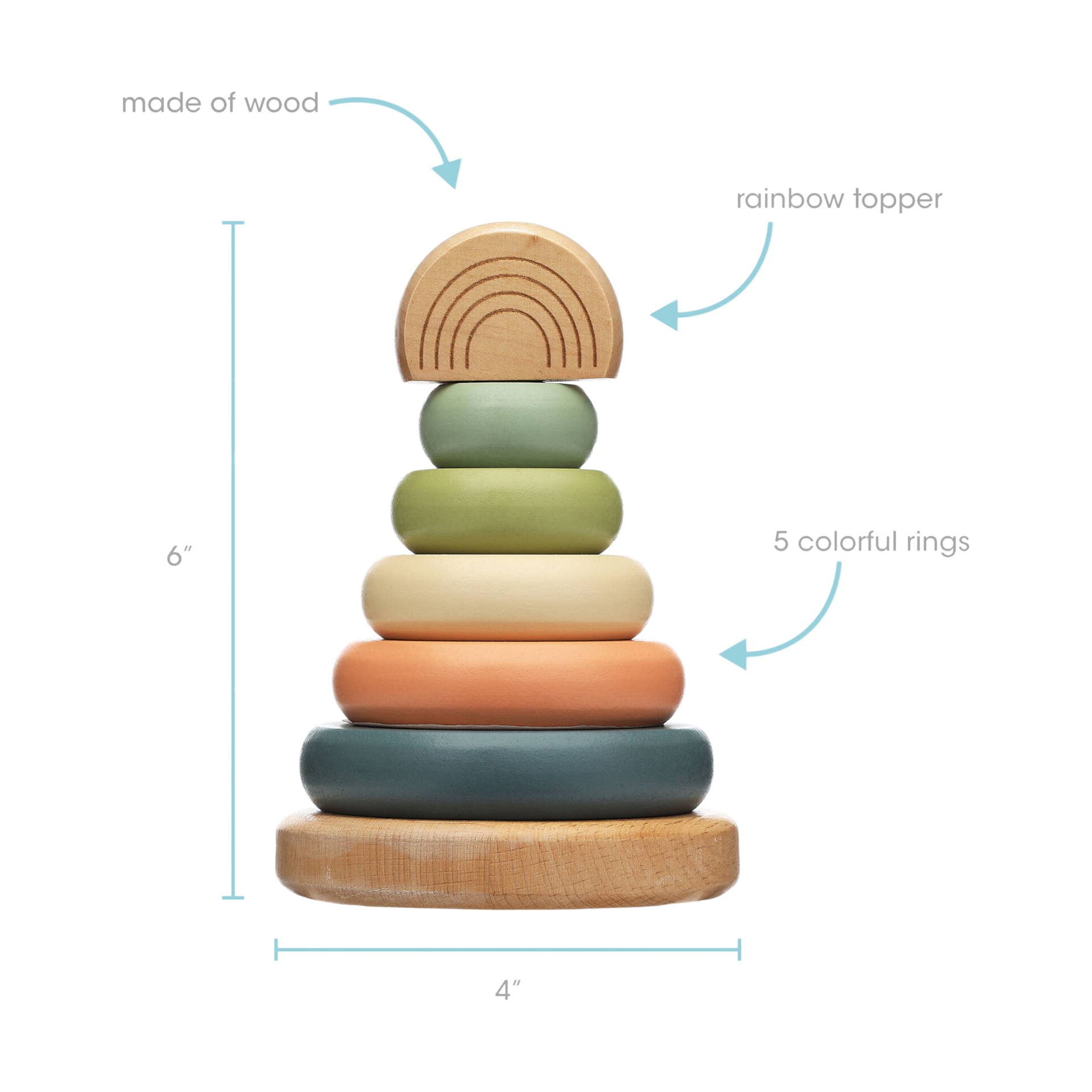Pearhead Wooden Stacking Toy Tower.