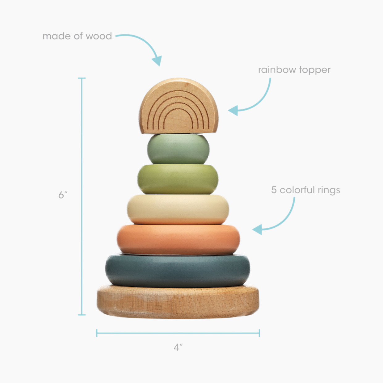 Pearhead Wooden Stacking Toy Tower.