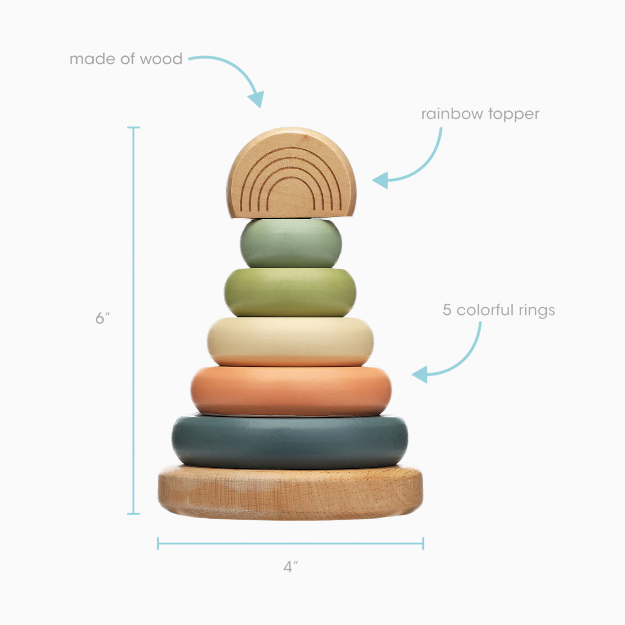 Pearhead Wooden Stacking Toy Tower.