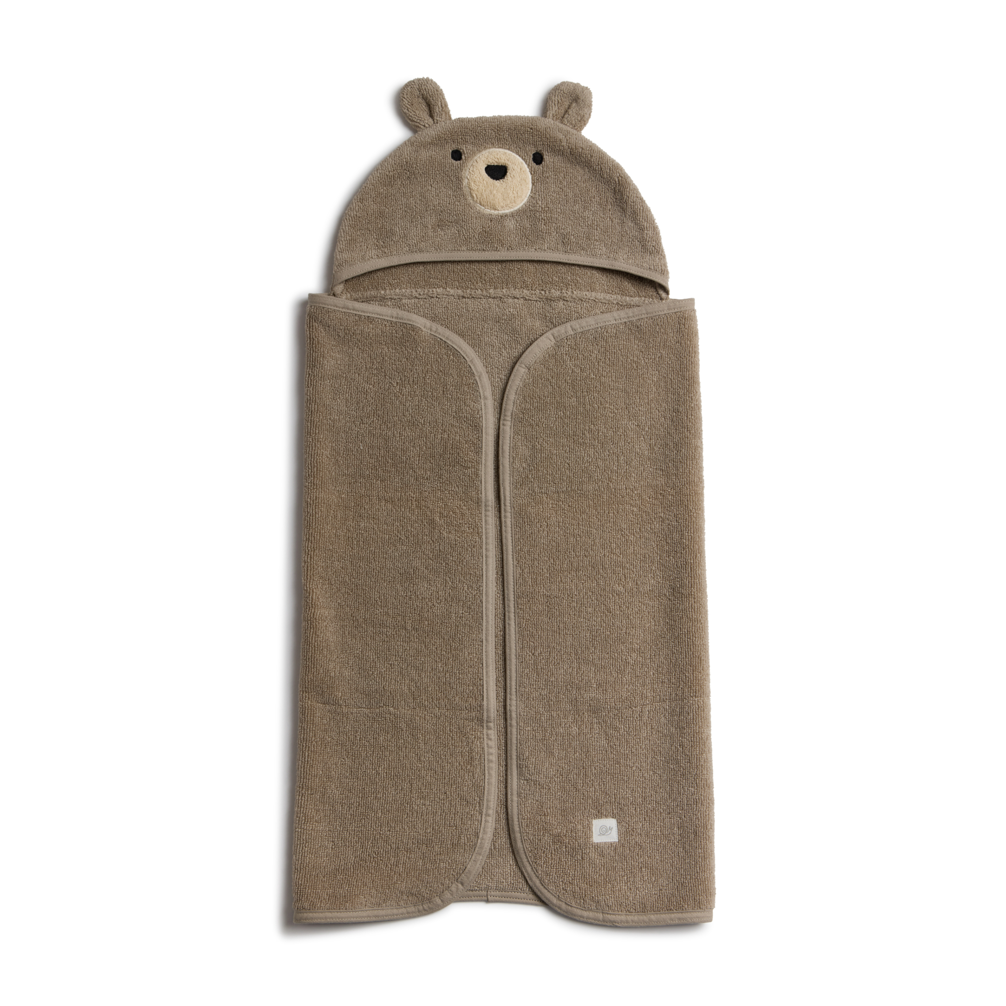 Tiny Kind Cozy Critter Organic Towel - Taupe Bear, 0-12M - $25.00.