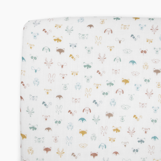 Little Unicorn Cotton Muslin Crib Sheet - Animal Crowd.