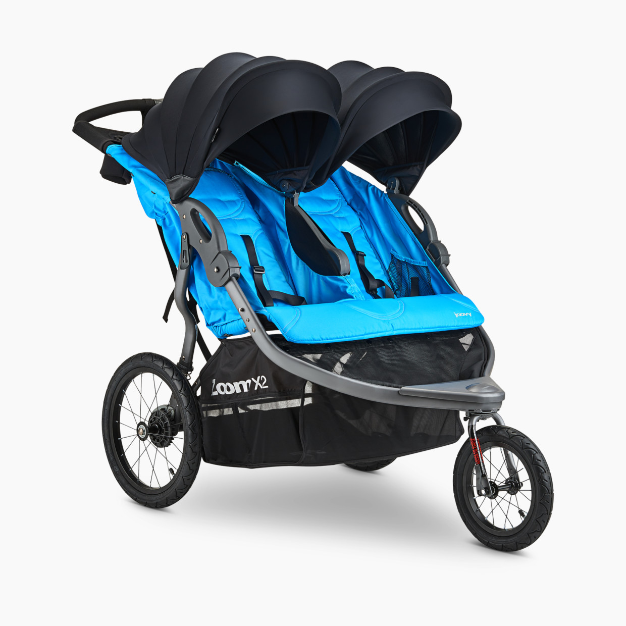 Joovy ZoomX2 Twin Double Jogging Stroller - Glacier.