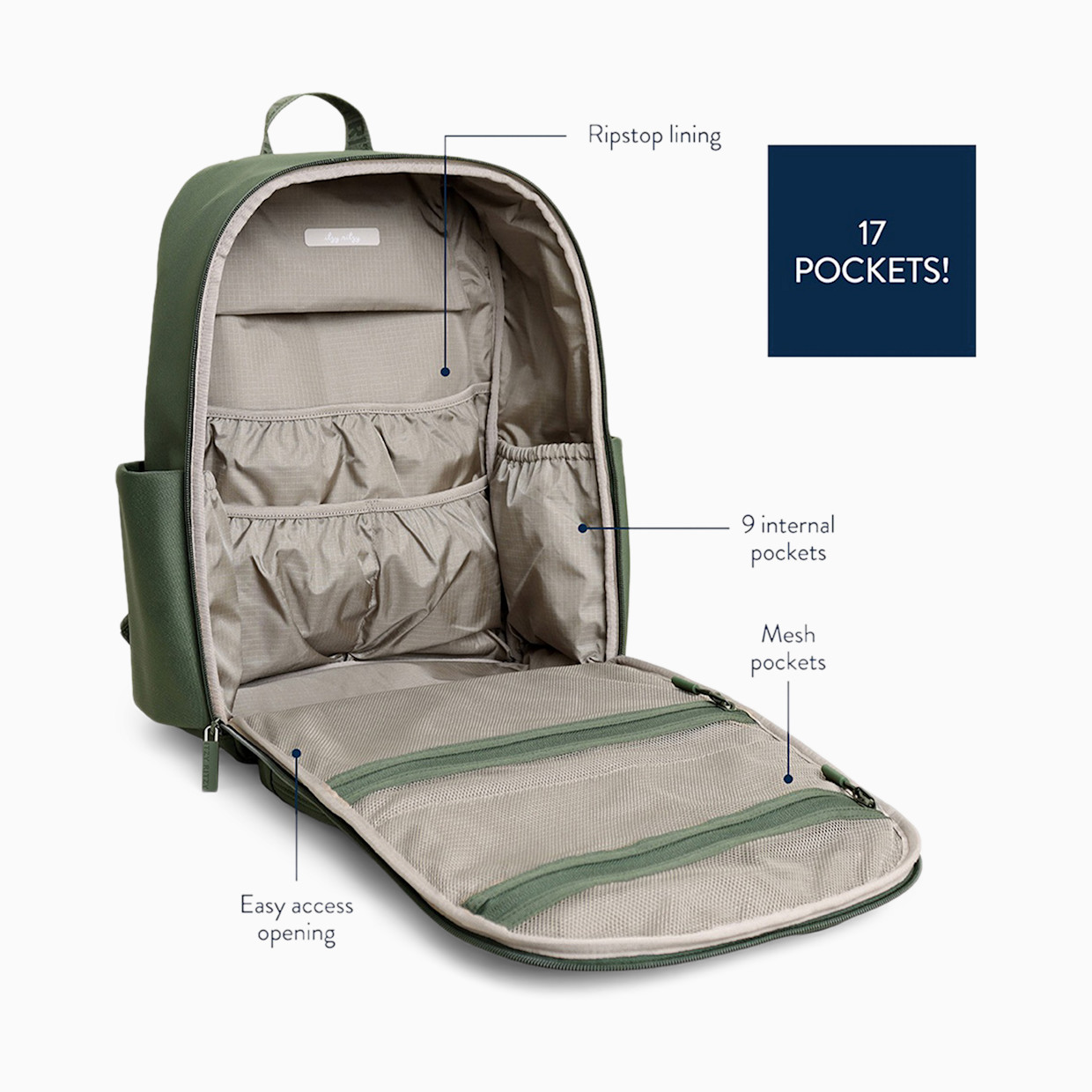 Itzy Ritzy Belong Utility Backpack - Hunter.