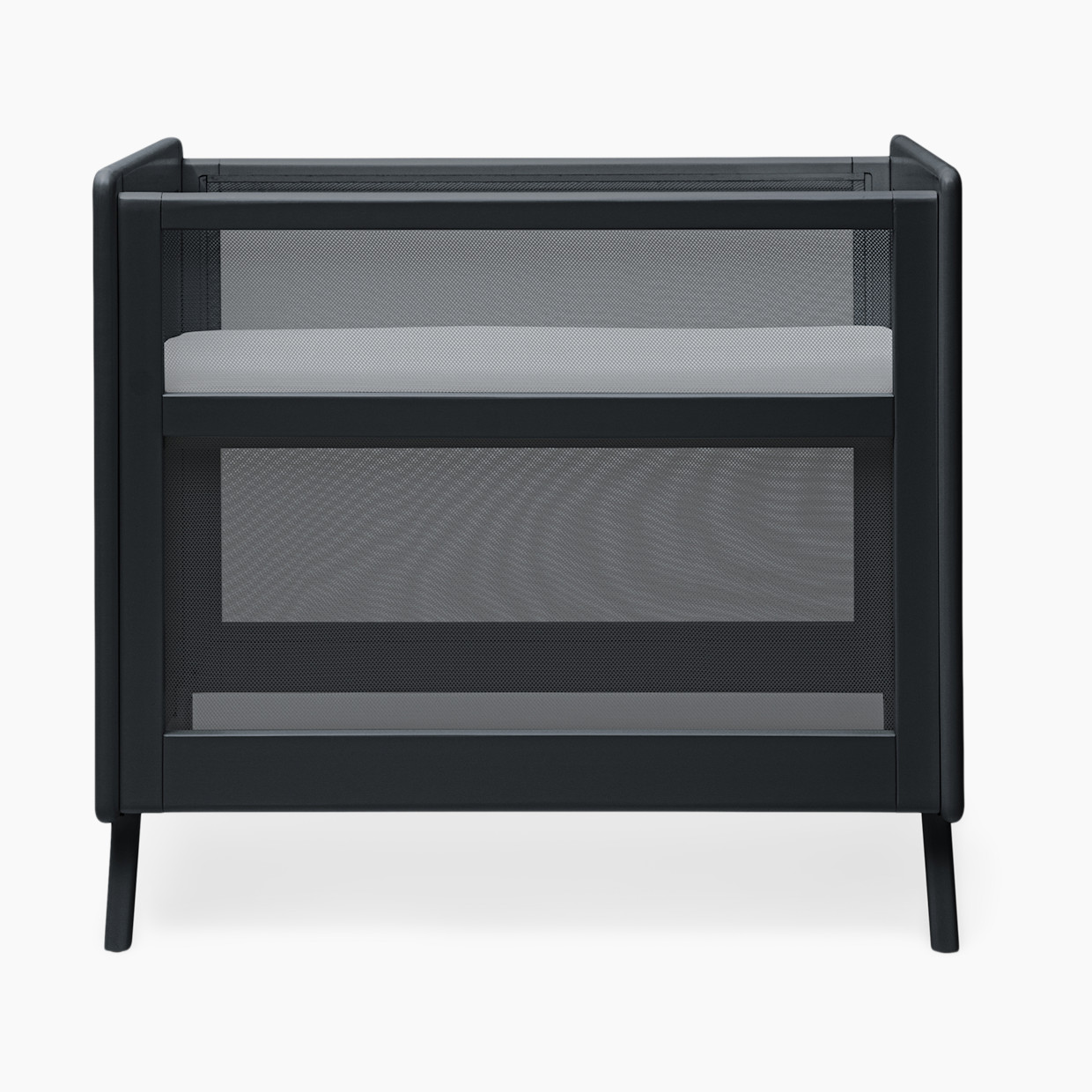 Halo 2-in-1 Breathable Mesh Convertible Mini Crib with Mattress - Black.