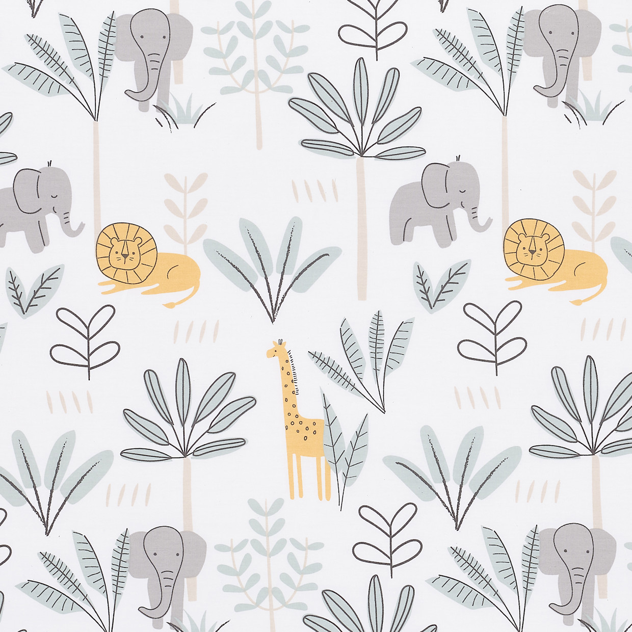 Lambs & Ivy Cotton Fitted Crib Sheet - Jungle Adventure.
