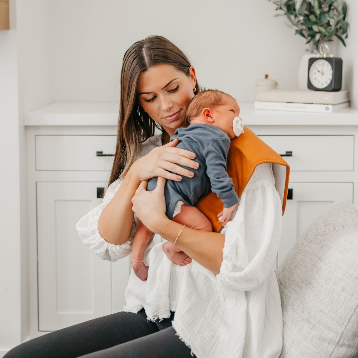 Copper Pearl Printed Burp Cloth Set - Atlas.