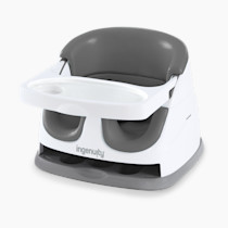 Ingenuity Baby Base 2-in-1 Booster Feeding and Floor Seat with Self-Storing Tray - Slate