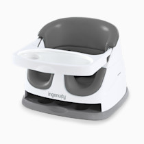 Ingenuity Baby Base 2-in-1 Booster Feeding and Floor Seat with Self-Storing Tray - Slate