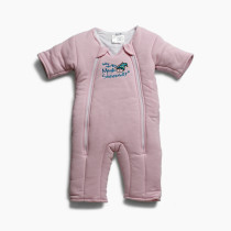 Baby Merlin's Magic Sleepsuit - Cotton Baby Swaddle Transition Product - Soft and Breathable Design, Double Zipper for Easy Diaper Changes, Promotes Safe Sleep - Pink - Large 18-21lbs