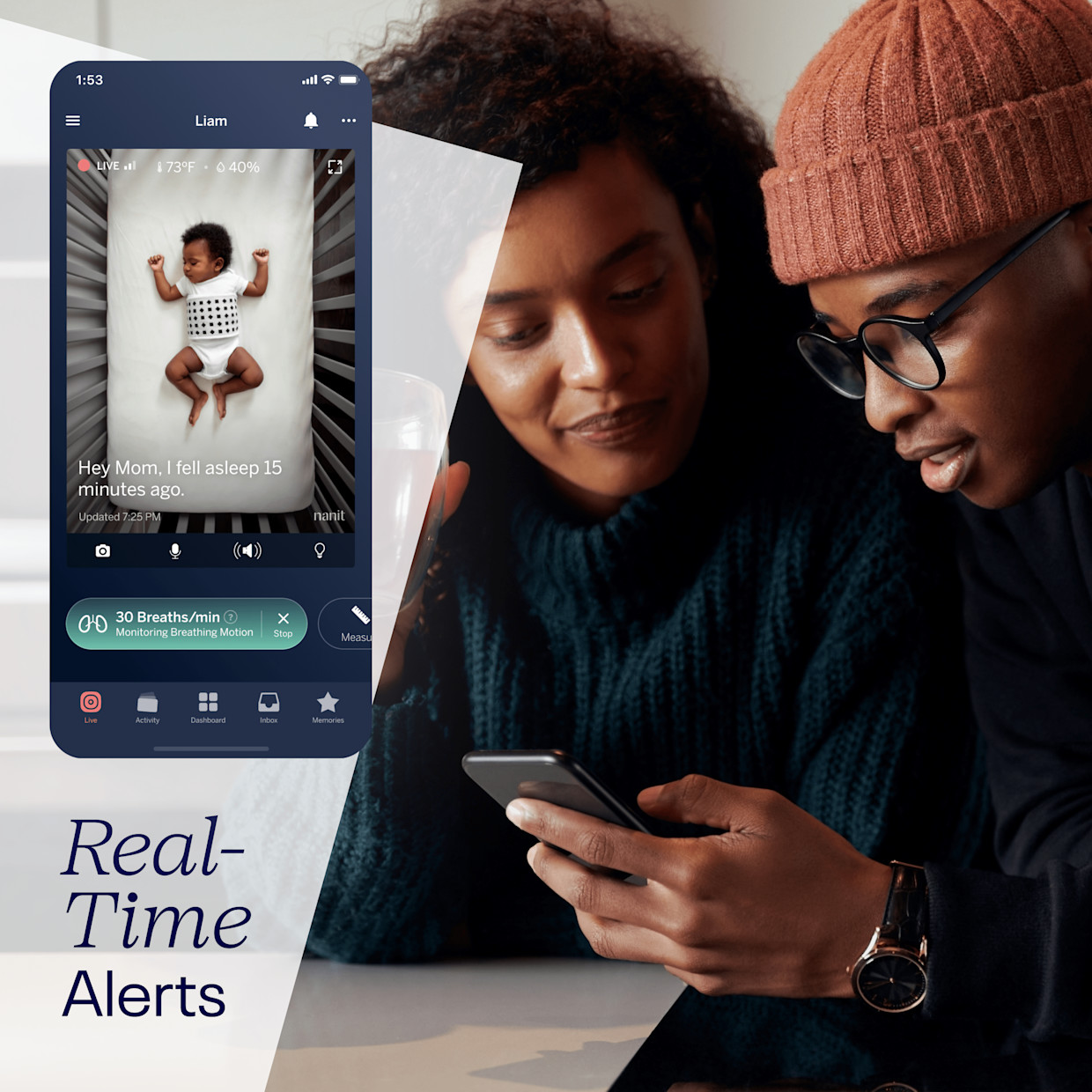 Nanit Breathing Wear Bands - Large (12-24 M), 1 Band.