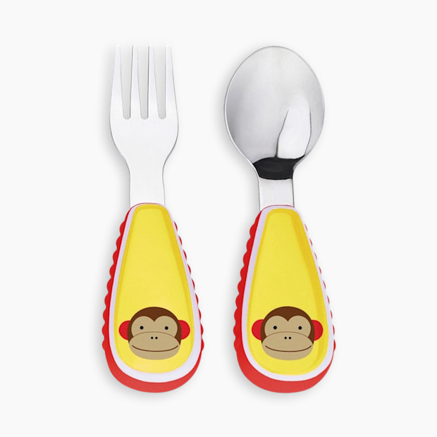 Skip Hop Zoo Little Fork and Spoon Utensil Set - Monkey.