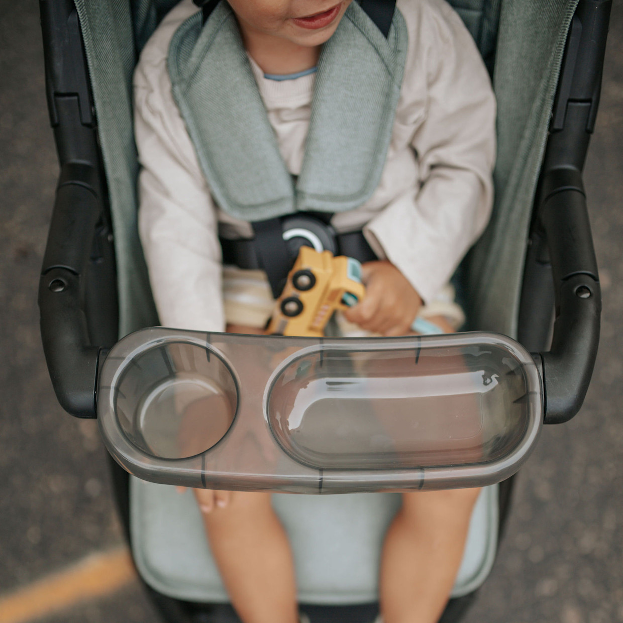 Zoe Tour/Twin Single Snack Tray - Grey.