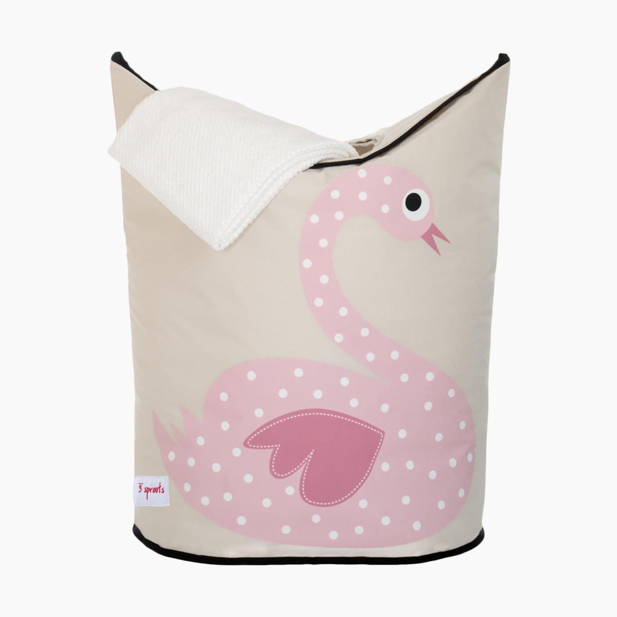 3 Sprouts Laundry Hamper - Pink Swan.