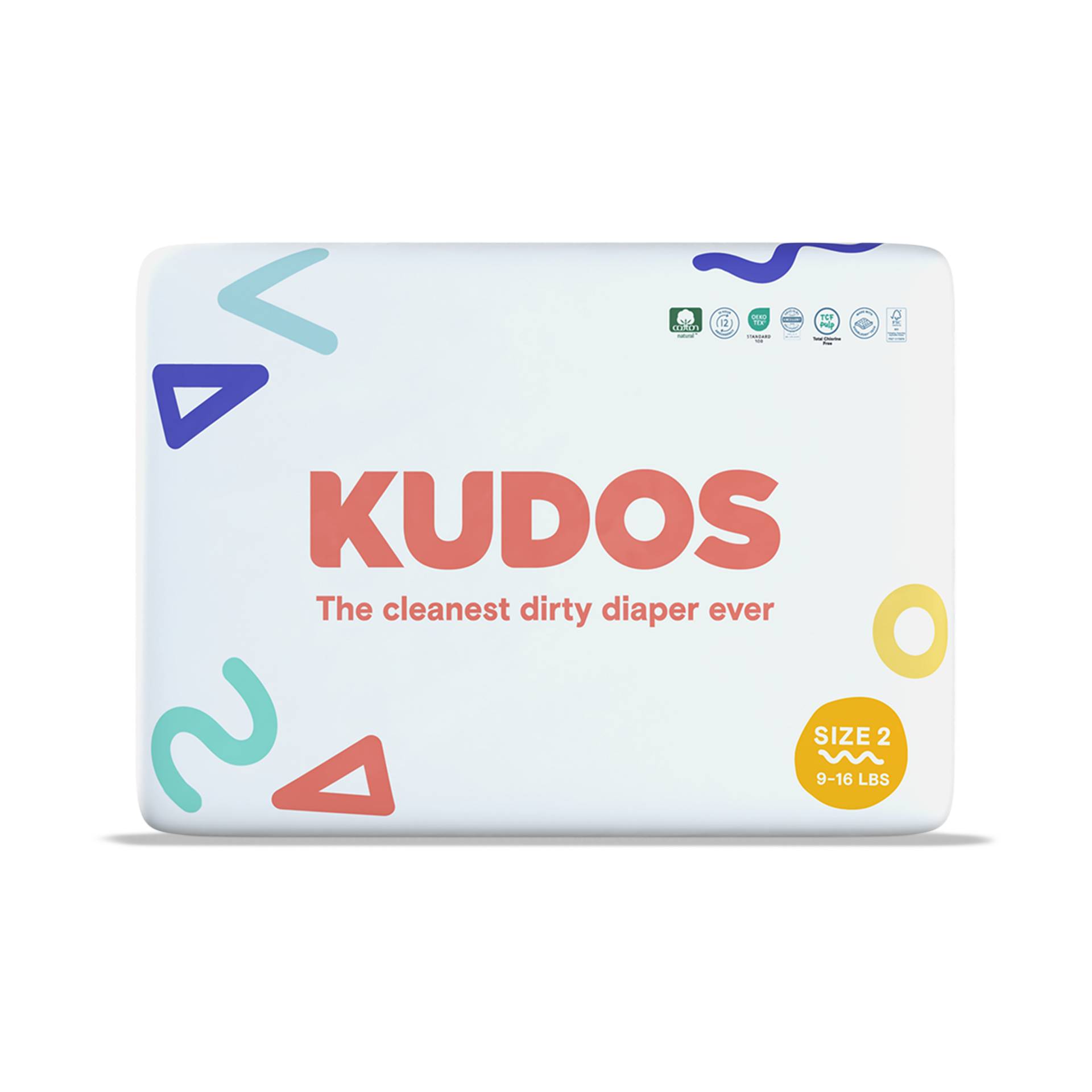 Kudos Diapers, Monthly Supply - Size 2, 192 Count.