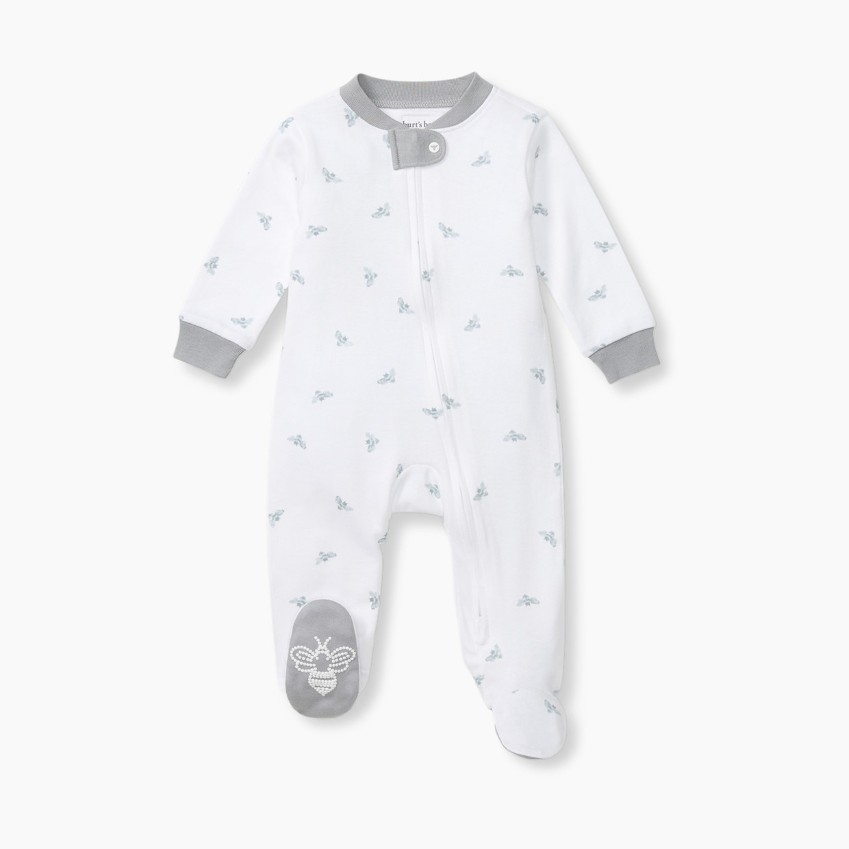 Burt's Bees Baby Organic Sleep & Play Footie Pajamas - Blue Bee, Newborn.
