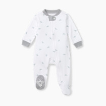 Burt's Bees Baby Boys' Sleep & Play PJs, 100% Organic Cotton One-Piece Zip Front Jumpsuit, Baby Boys Footie Pajamas & PJs