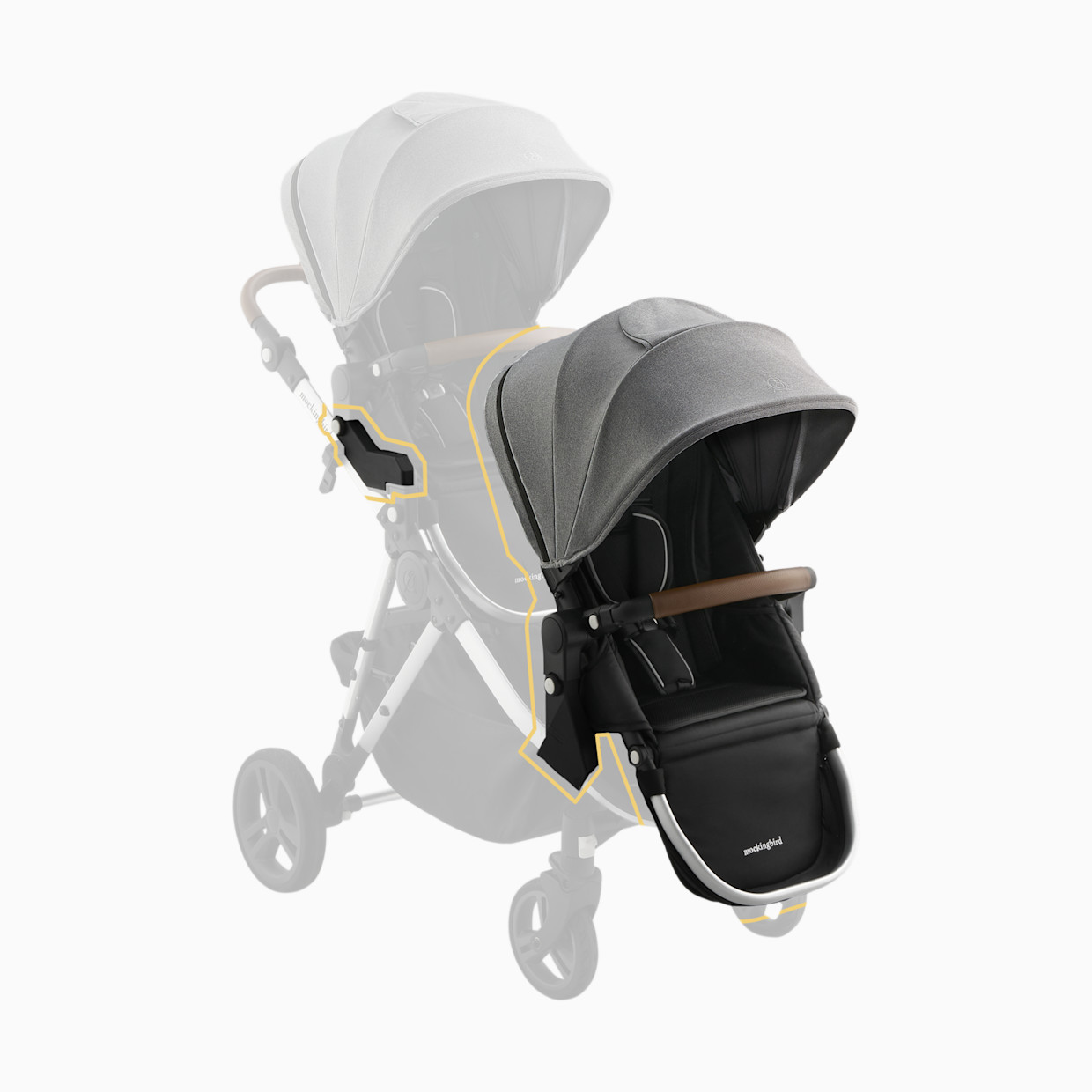 Mockingbird 2nd Seat Kit 3.0 - Heather Grey.