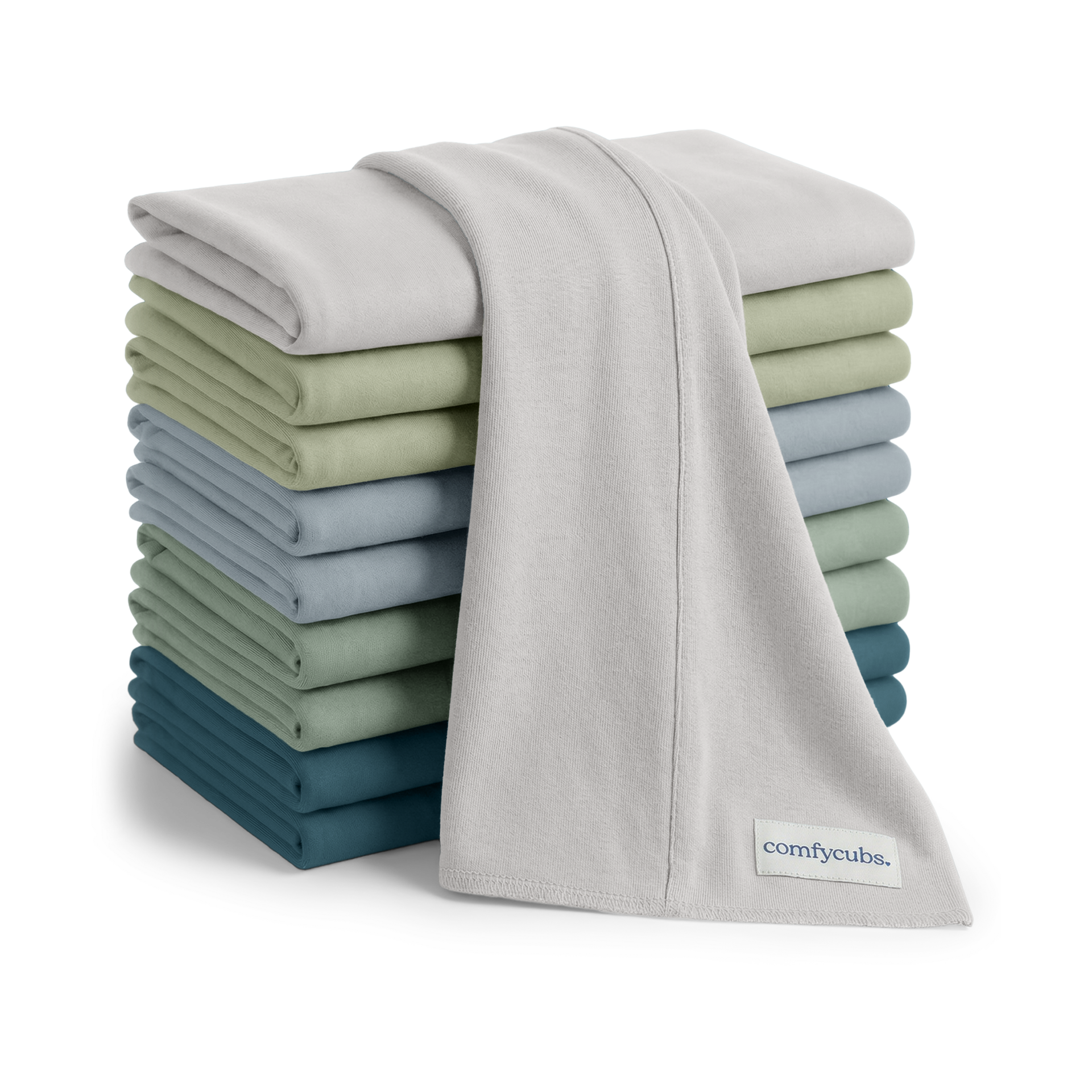 Comfy Cubs Baby Cotton Burp Cloths (10 Pack).