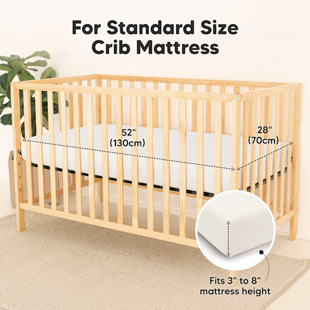 KeaBabies 2-Pack Isla (Protect+) Waterproof Crib Sheets.