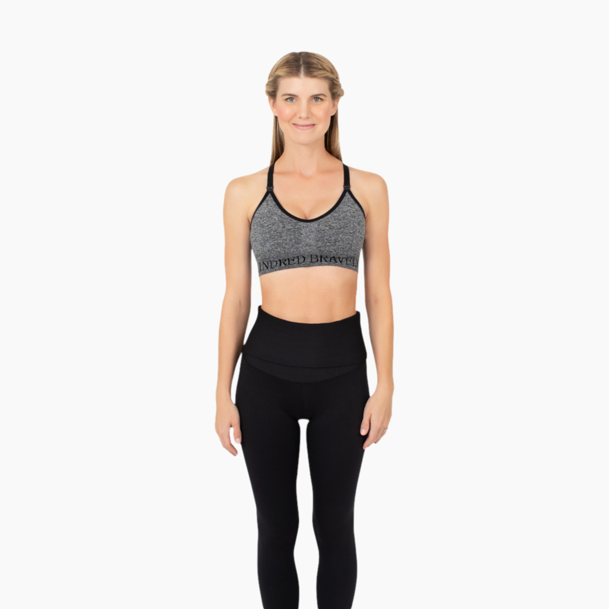 Kindred Bravely Sublime Support Low Impact Nursing & Maternity Sports Bra - Grey Heather, X-Large.
