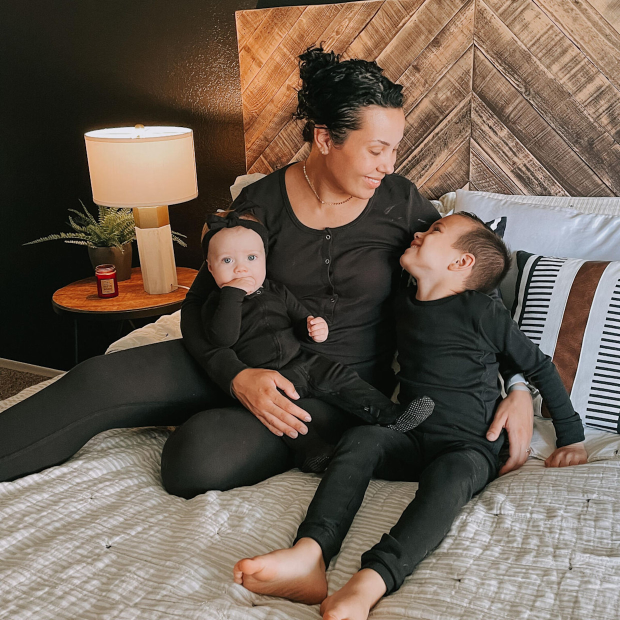 L'ovedbaby Women's Organic Lounge Set - Black, Xs.