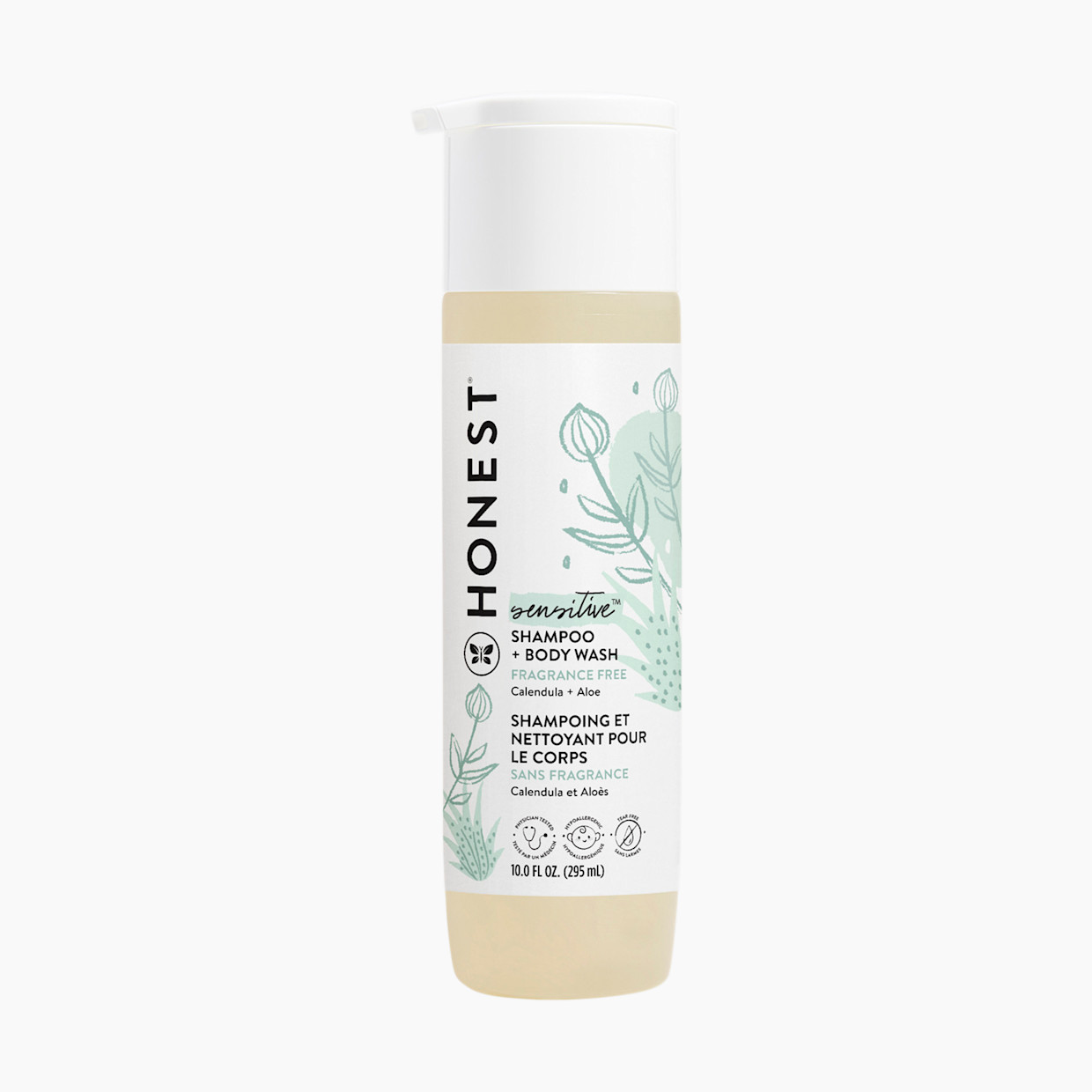 The Honest Company Shampoo & Body Wash - Sensitive (Fragrance Free), 10 Fl Oz.