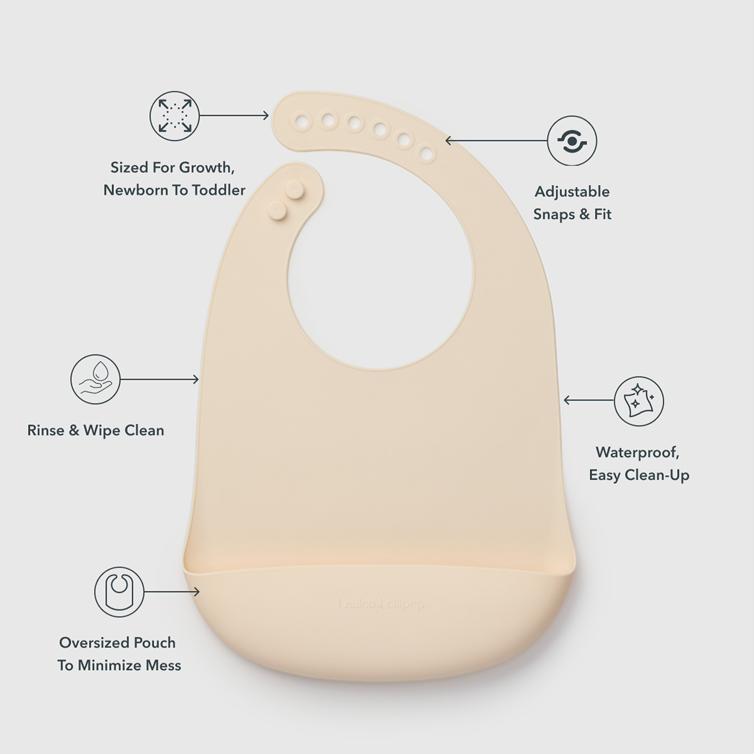 Loulou Lollipop Silicone Bib 2.0.