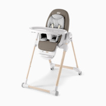 Chicco Harmonia high chair with light grey seat.