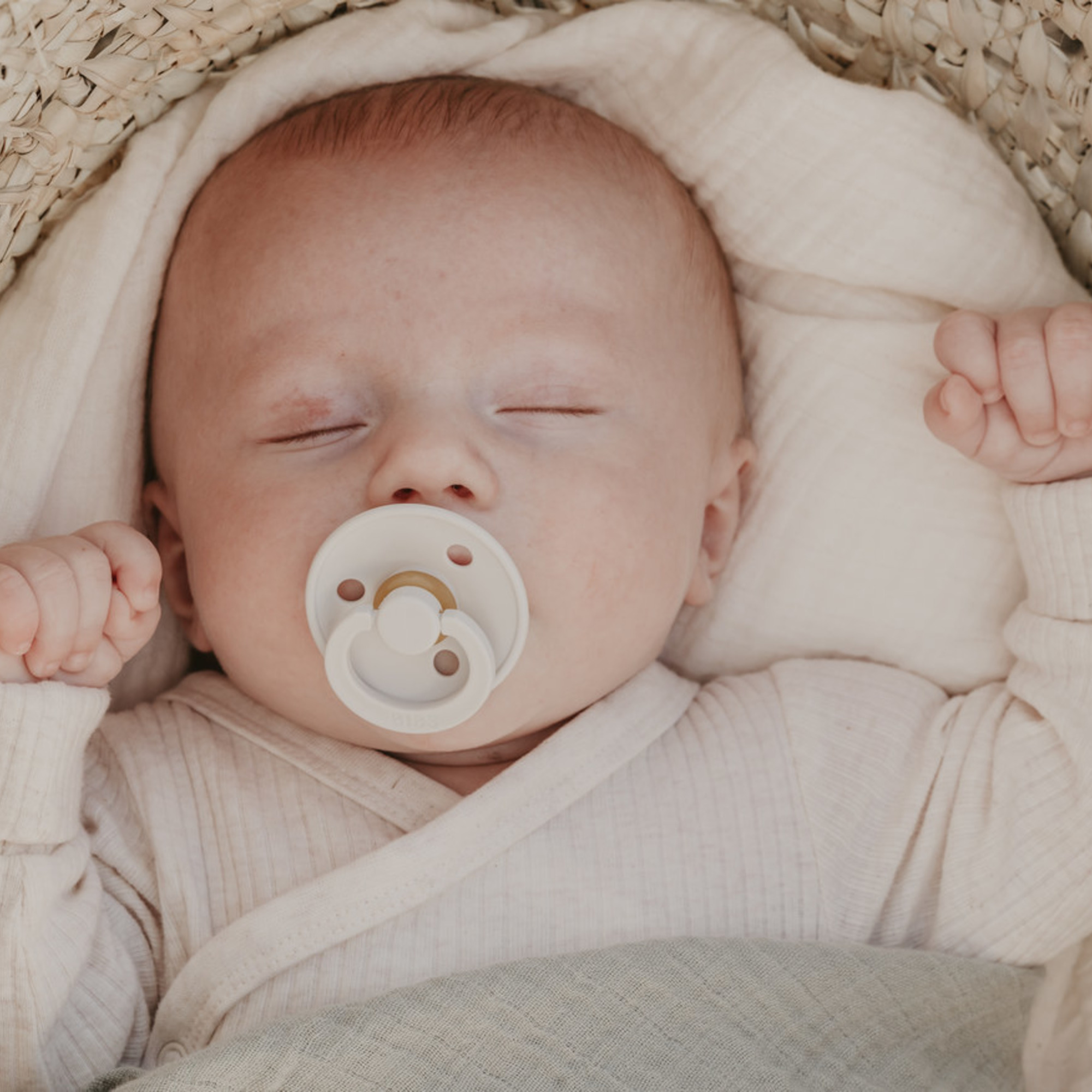 BIBS Natural Rubber Pacifier (2 Pack) - Sage / Ivory, Size 1.