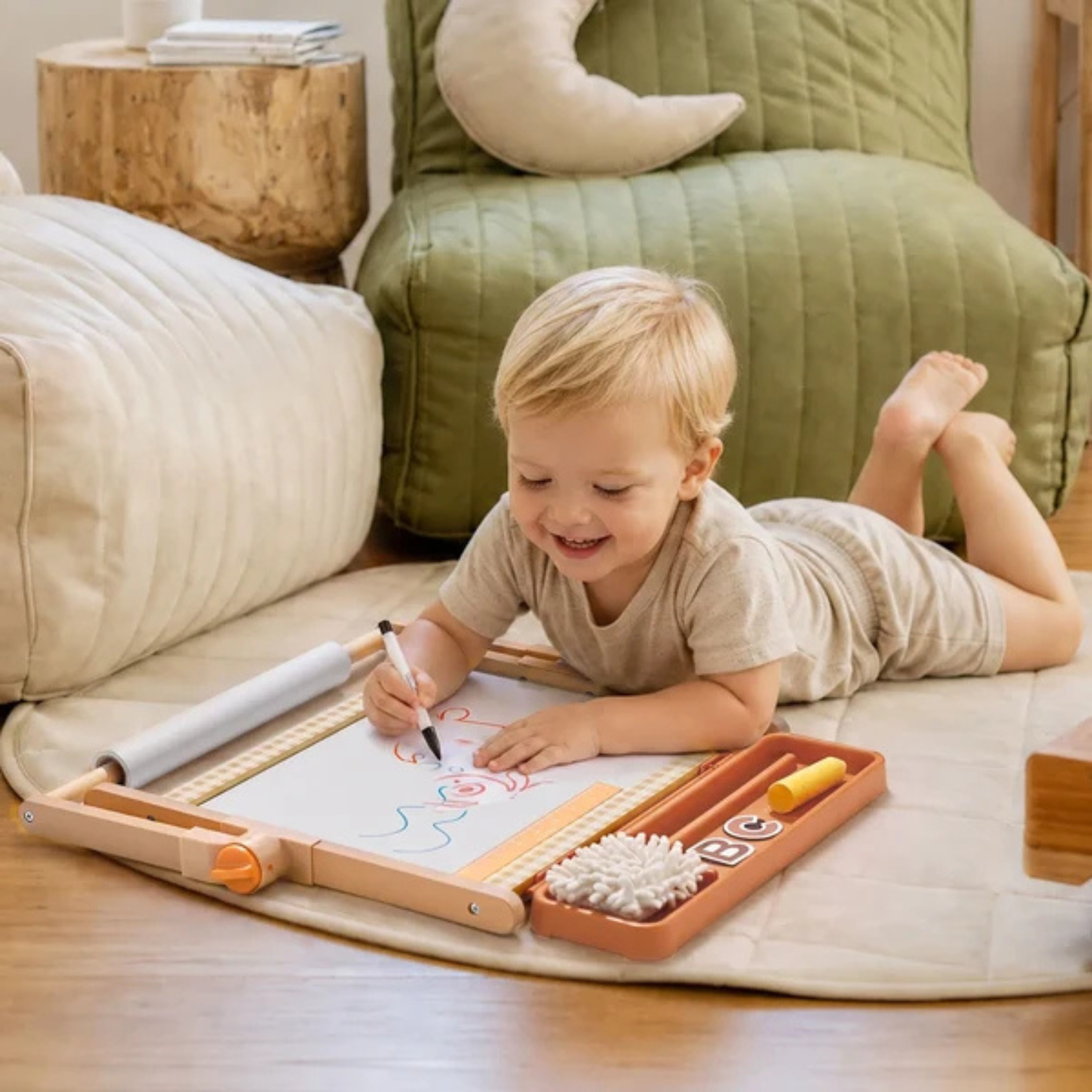 Tiny Land Double-Sided Magnetic Tabletop Easel - Oatmeal.