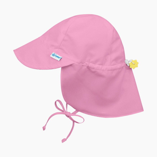 GREEN SPROUTS Flap Sun Protection Hat - Light Pink, 0-6 Months.