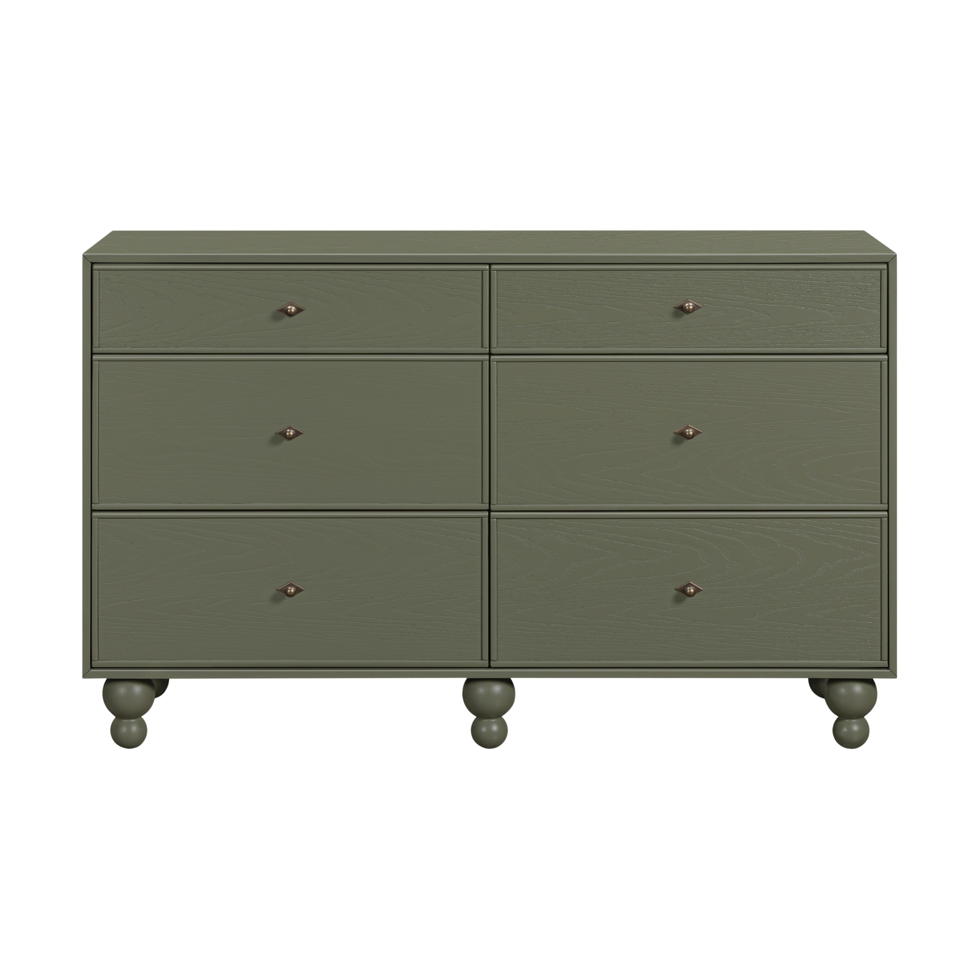 babyletto Astre 6-Drawer Wide Assembled Dresser by Nate Berkus - Archival Elm.