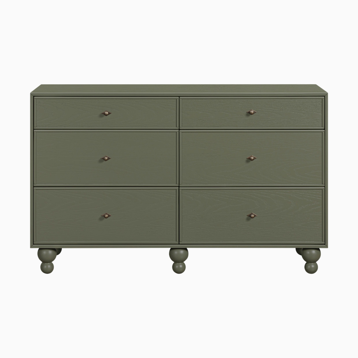 babyletto Astre 6-Drawer Wide Assembled Dresser by Nate Berkus - Archival Elm.
