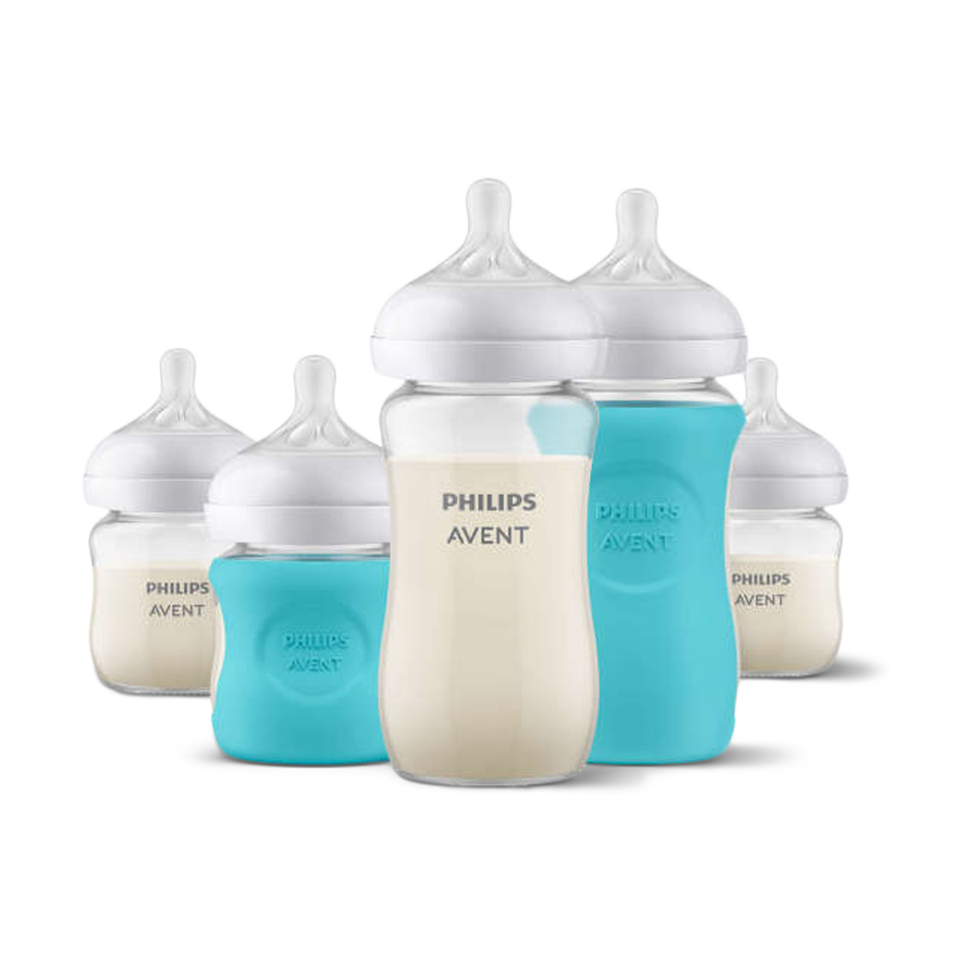 Philips Avent Glass Natural Bottle with Natural Response Nipple, Baby Set.